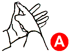 This is the Deafblind Manual Alphabet